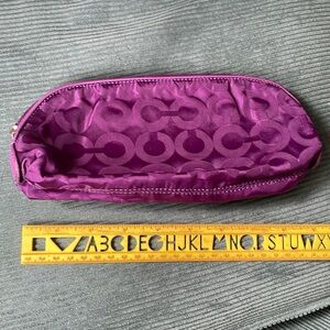 Coach C fabric small makeup bag accessories in purple